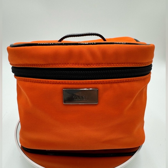 Gucci-Authentic- Canvas cosmetic case - orange - Picture 1 of 14